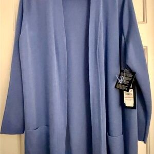 Blue Open Front Cardigan